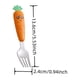 thumbnail image 1 of 1pc/1set Creative Cartoon Carrot Tableware, Children's Fork Spoon With Handle, Portable Children's Tableware, For Toddlers Kids, 1 of 3