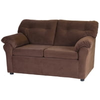 Muebles Altiro - Sofá Mateo 2 Cuerpos - Tela Felpa Chocolate