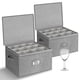 thumbnail image 1 of Caja de almacenamiento para copas de vino punemi, estuche rígido de 2 piezas, 1 of 7