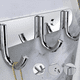 thumbnail image 3 of Perchero Pared Acero Inoxidable Plateado 6 Ganchos Multiuso, 3 of 6