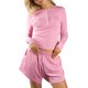 thumbnail image 5 of Jess por Meiko Conjuntos de Ropa para Mujer Mangas Largas Cintura Elástica Conjuntos Casuales de 2 Piezas S Rosa, 5 of 9