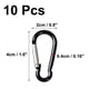 thumbnail image 2 of Ofertas Únicas Gancho de Clip de Aluminio para Viajes, Camping, Senderismo, Mosquetón con Anillo en D, Llavero Negro 10 Piezas, 2 of 6