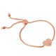 thumbnail image 4 of Pulsera ajustable en forma de corazón de acero inoxidable pulido oro rosa, 4 of 5