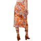 thumbnail image 3 of INSPIRE CHIC Falda Hawaiana para Mujer 2024 Verano Playa Fruncida Delantera Falda Tropical con Abertura M Naranja 1, 3 of 5
