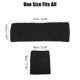 thumbnail image 2 of Bargains Únicos 3 piezas de cinta para la cabeza deportiva y muñequeras de mezcla de algodón que absorben el sudor negras para mujeres, 2 of 7