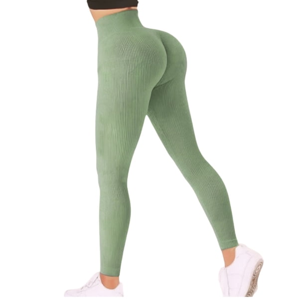 Calza Acanalada Mujer Verano Tiro Alto Yoga Gym 8010