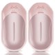 thumbnail image 1 of Calentadores de manos UNIHAND recargables, paquete de 2 unidades, 6000 mAh, 20 horas, color rosa, 1 of 7