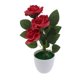 thumbnail image 5 of Ramo De Flores De Seda Rosa Artificial En Maceta Bonsai Planta Falsa Rojo, 5 of 5