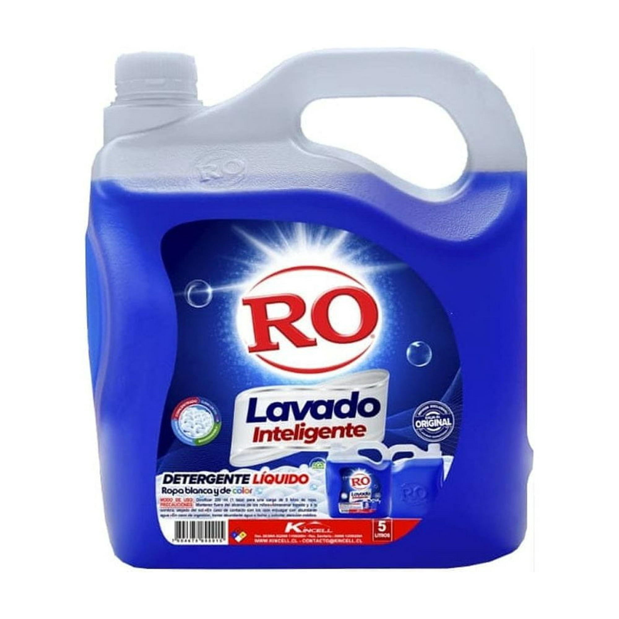 detergente Ro lavado inteligente ropa blanca y color 5 litros