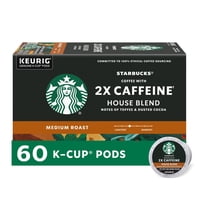 Cápsulas De Café Starbucks K-Cup 2X Caffeine House Blend 60 Unidades