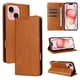 thumbnail image 5 of Funda Cartera para iPhone 15 con Ranuras Tarjetas y Soporte - Protección Completa Marrón, 5 of 5
