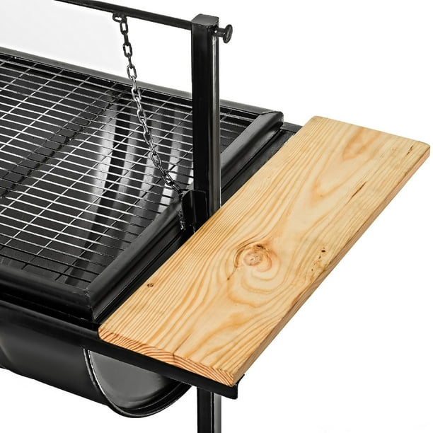 Parrilla Premium a Carbón con Tabla de Cortes Fija