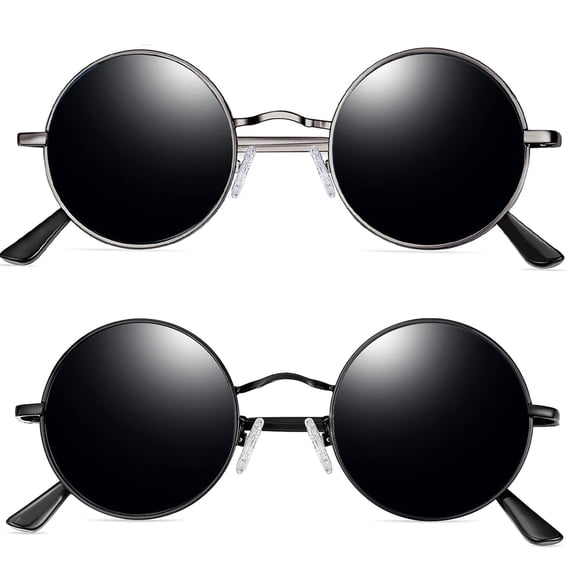 Gafas de sol Joopin redondas polarizadas UV400 para hombres y mujeres, paquete de 2