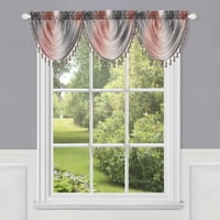 Waterfall Valance Achim Soft Ombre Blush, 117 X 102 Cm, Poliéster