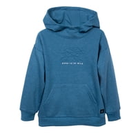 Pillin - Polerón Hoodie Niño Con Bordado Oso Petroleo