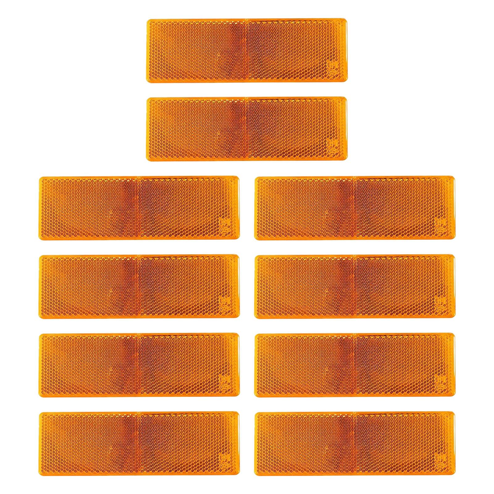 Magideal - 10 Pegatinas Reflectantes, Película Reflectante, Universal, Fácil De Aplicar, Señalización Reflectante Para Conducción Nocturna, Remolques, Bicicletas Amarillo