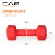 thumbnail image 3 of Mancuernas CAP Barbell de neopreno 2 kg, par, color cranberry, 3 of 7
