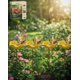 thumbnail image 1 of Estaca jardín flor metal hecha mano con baño abejas decoración exterior regalo polinizadores, 1 of 8