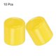 thumbnail image 2 of 10 piezas de tapas de goma 29mm(1 1/8") ID tapa redonda de vinilo protector de rosca de tornillo amarillo, 2 of 4