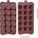 thumbnail image 2 of 2 moldes de silicona con forma de rosa para chocolate, 15 cavidades, para dulces, cera, caramelos, gomitas, gelatina, resina, velas, jabón, repostería, decoración de pasteles., 2 of 7
