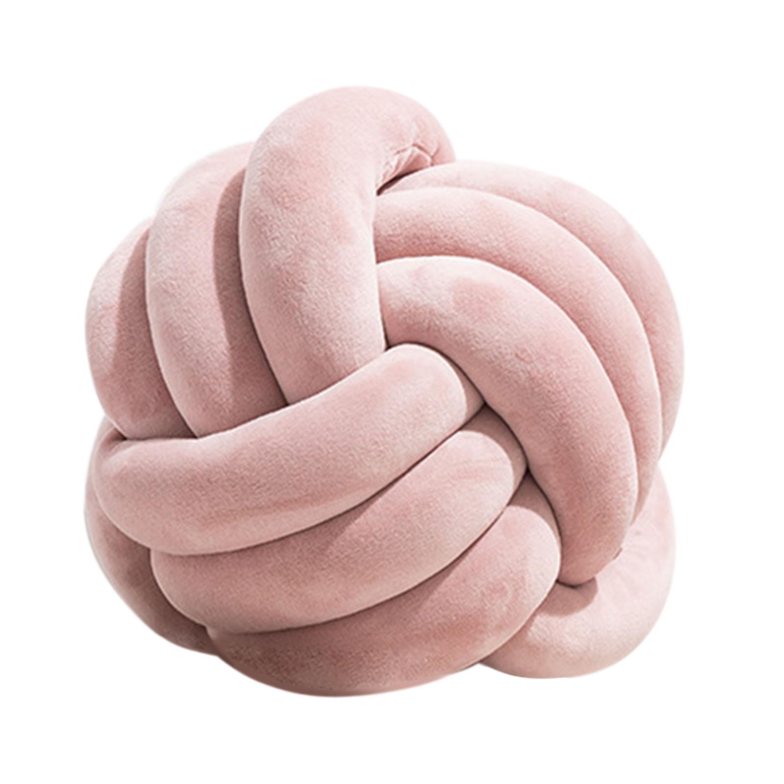 Magideal - Almohada De Bola De Nudo Suave, Juguete De Peluche Tejido A Mano De 22Cm Para Sofá, Decoración Del Hogar Del Coche, Color Rosa