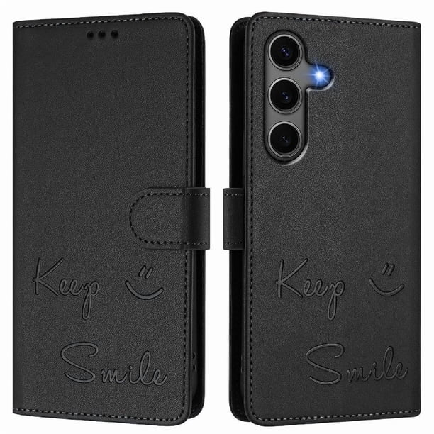 Funda Cartera para Samsung Galaxy S24 Plus con Bloqueo RFID, Cierre Magnético y Ranuras Tarjetas Negro