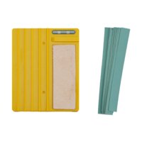 Magideal - Kit De Afilado De Biseladora De Cuero, Correa De Correa, Herramienta De Reparación De Doble Cara, Guía De Borde Ancho Para Cabezal De Corte De Cuero