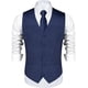 thumbnail image 2 of Gilet Satin Formal Hombre Chaqueta Sin Mangas Matrimonio azul oscuro L, 2 of 4