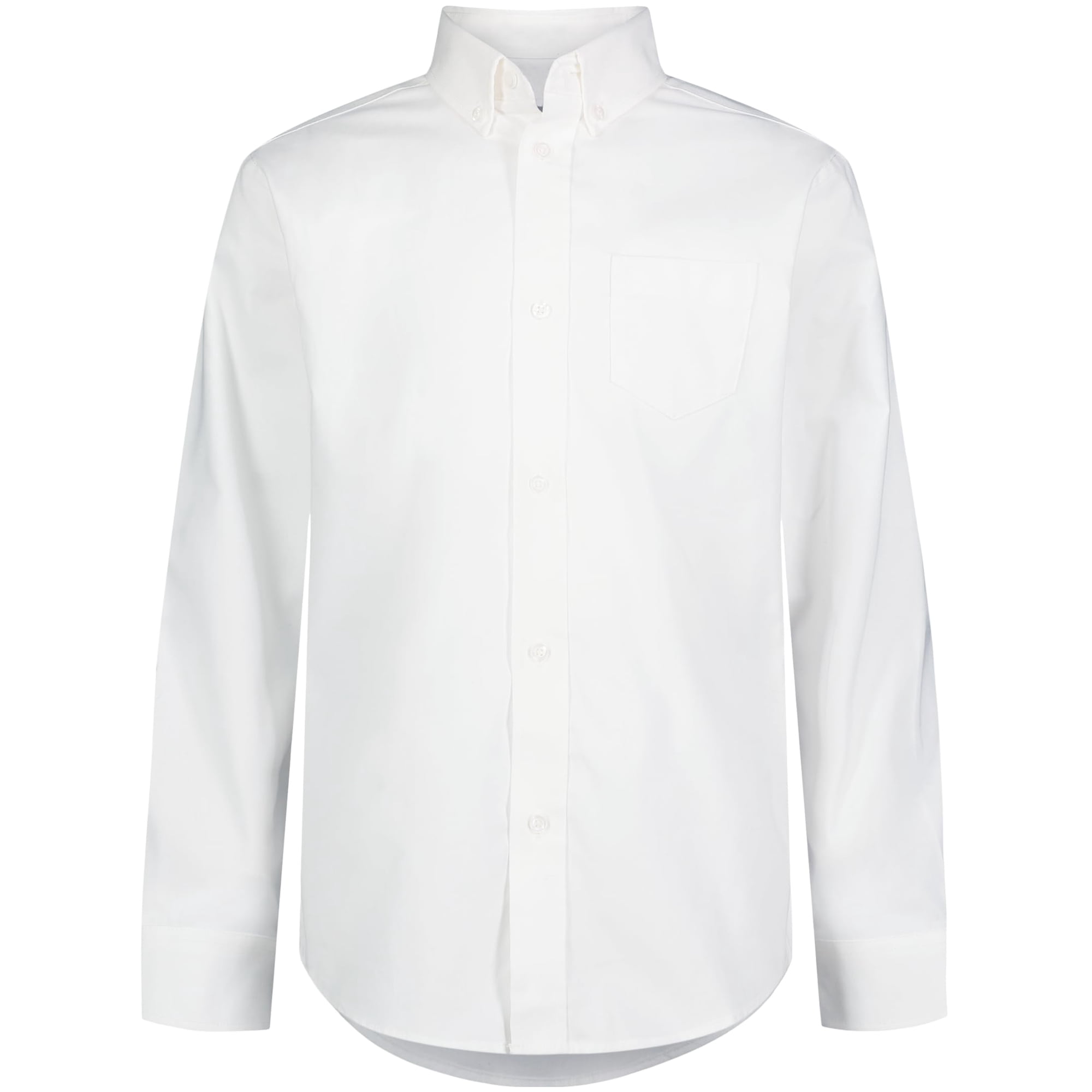Camisa Izod Uniform Para Hombre Joven, Manga Larga, Estilo Oxford Con Botones