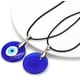 thumbnail image 2 of JOYID Collar Colgante de mal de ojo, cadena de cuerda de cuero de cristal, Collar de la suerte turco Protact para mujeres y Hombres, 2 of 6