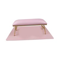 Ioensy - Almohada Y Tapete Para Uñas, Tapete De Mesa Para Uñas De Cuero Pu Suave Para Salón De Manicura, Hogar, Rosa