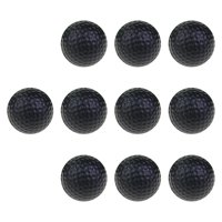 Ioensy - 10 Pelotas De Golf Multiusos De 4,2 Cm De Diámetro Para Uso Doméstico, Exterior E Interior, Color Negro.