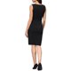 thumbnail image 3 of INSPIRE CHIC Vestido sin mangas para mujer de oficina Cuello cuadrado Botón Trabajo Bodycon Vestidos lápiz con cinturón XL Negro, 3 of 5