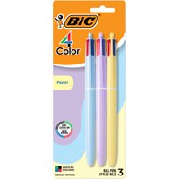 Bolígrafo Bic De 4 Colores Pastel, 1 Mm, Punta De 3 Unidades