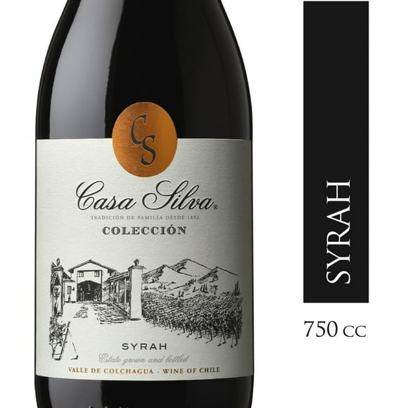 Vino Tinto Casa Silva Syrah Colección Botella, 750 ml