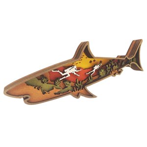 Bothyi - Escultura De Adorno Artesanal De Madera Animal Tallada Para Decoración De Estante De Escritorio