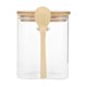 thumbnail image 4 of Tarro De Cristal Para Azúcar Con Tapa De Bambú Y Cuchara, Tarro Hermético Para Especias, 800 Ml, 4 of 5