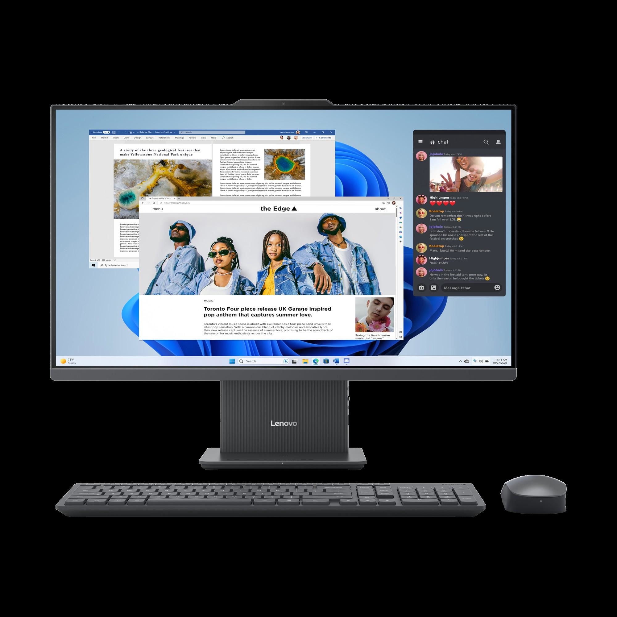 Computador All In One Lenovo Intel Core I7 13620H 16Gb Ram 1Tb Ssd 27"" Fhd + Teclado Y Mouse