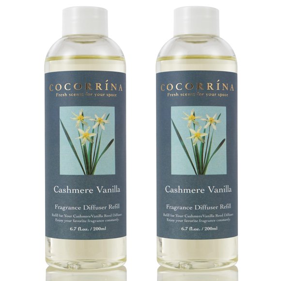 Recambio para difusor Reed COCORRÍNA, cachemir y vainilla, 200 ml, paquete de 2