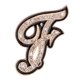 thumbnail image 1 of Alfileres de Broche con Letras de Uxcell, Broches de Letra Inicial F Metal Cristal Alfabeto A-Z Pin de Solapa Borde Negro para Mujeres Joyería Regalo, Tono Dorado, 1 of 7