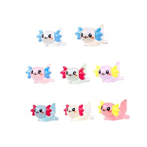 Ioensy - 8X Figuras En Miniatura De Axolotl, Decoración De Maceta Artesanal Luminosa Bonita De Resina