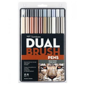 Set Marcadores Tombow Dual Brush Paleta Neutral 20 Colores
