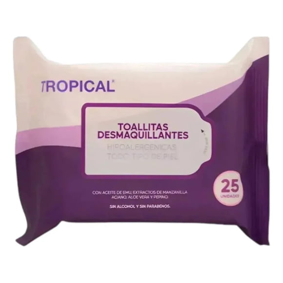Tropical Toallitas Humedas Desmaquillantes 25 Unidades