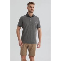 Fashionspark - Polera Hombre Con Contraste Gris