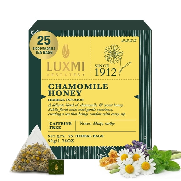 Té LUXMI Manzanilla con Sabor a Miel 50 g (25 bolsas) sin cafeína
