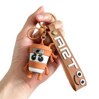 Fliperex - Llavero Colgante De Goma Brainrot Cappuccino Assassino