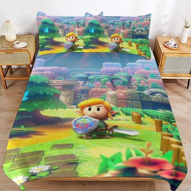 The Legend of Zelda Comforter Set 3 Pieces Quilt Cover Set Soft Bedding Sets for All Seasons
