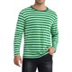 thumbnail image 1 of INSPIRE CHIC Camisetas de Hombre de Manga Larga con Cuello Redondo a Rayas 2XL Verde Blanco, 1 of 6