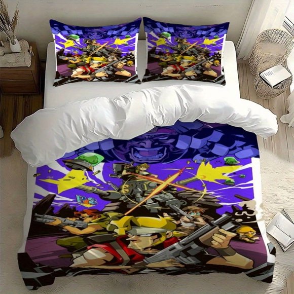 3pcs M-Slug Battle Giant Enemy Digital Print Bedding Set