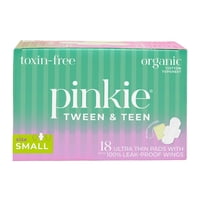 Pinkie, Inc. - Almohadillas Period Starter Pinkie De Algodón Orgánico Para Adolescentes Y Adolescentes, 18 Quilates
